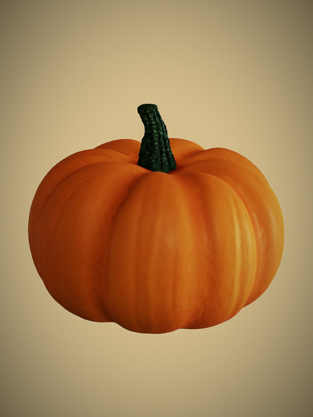 Halloween in Australia and Beltane: a large orange pumpkin with a green stem